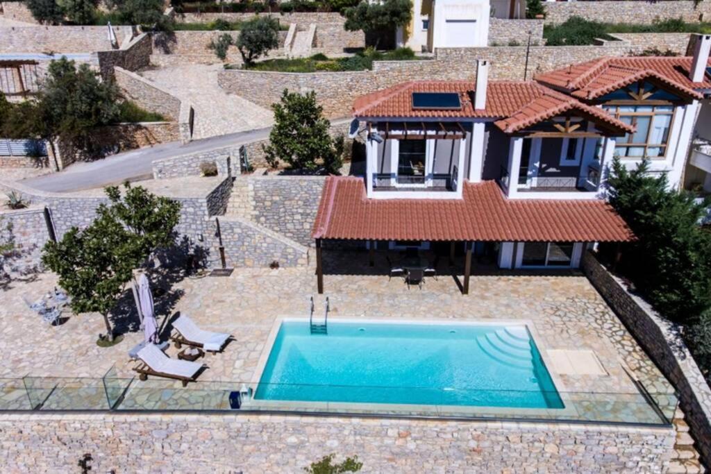 Apollo Romantic Sea View Villa Киверион Экстерьер фото