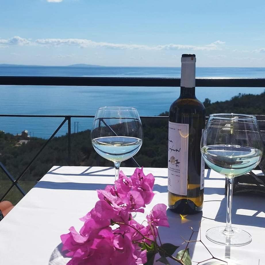 Apollo Romantic Sea View Villa Киверион Экстерьер фото