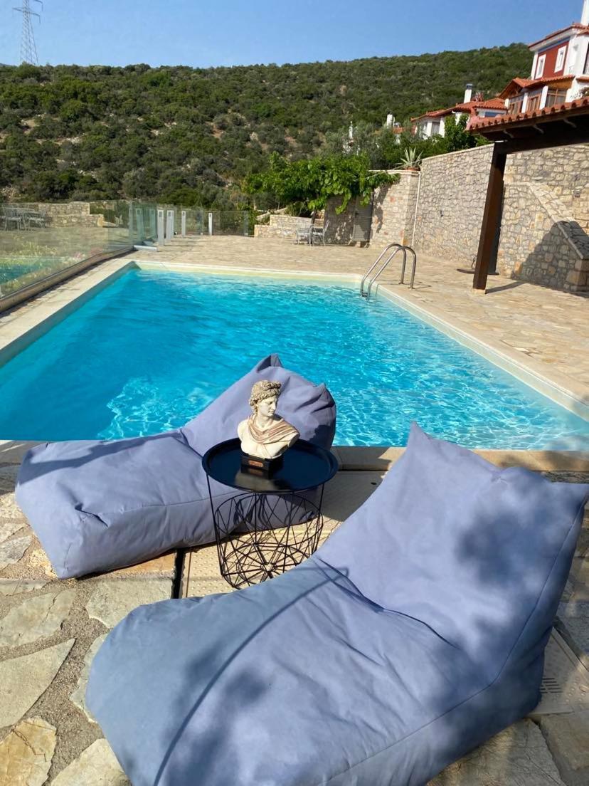Apollo Romantic Sea View Villa Киверион Экстерьер фото
